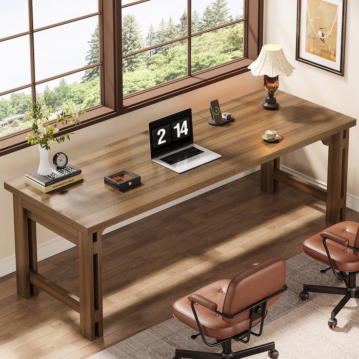 79" Two - person Desk, Extra Long Office Computer Desk Workstations Tribesigns