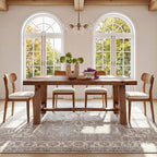 63" Solid Wood Dining Table, Rectangular Kitchen Table for 4-6 People