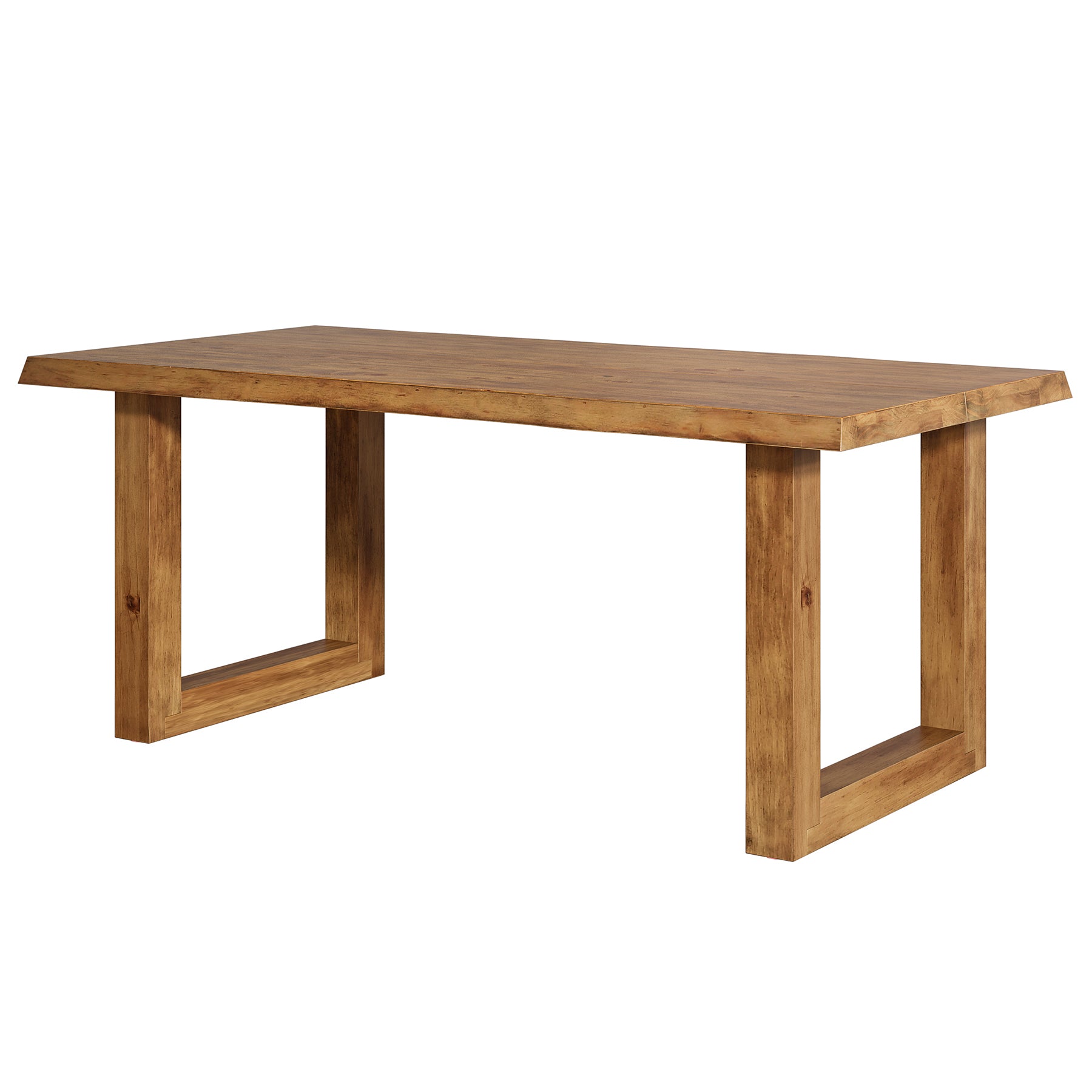 63" Solid Wood Dining Table, Farmhouse Kitchen Table for 4-6 People