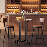 37.4" Round Bar Table, Solid Wood High Bar Height BistroTable 3