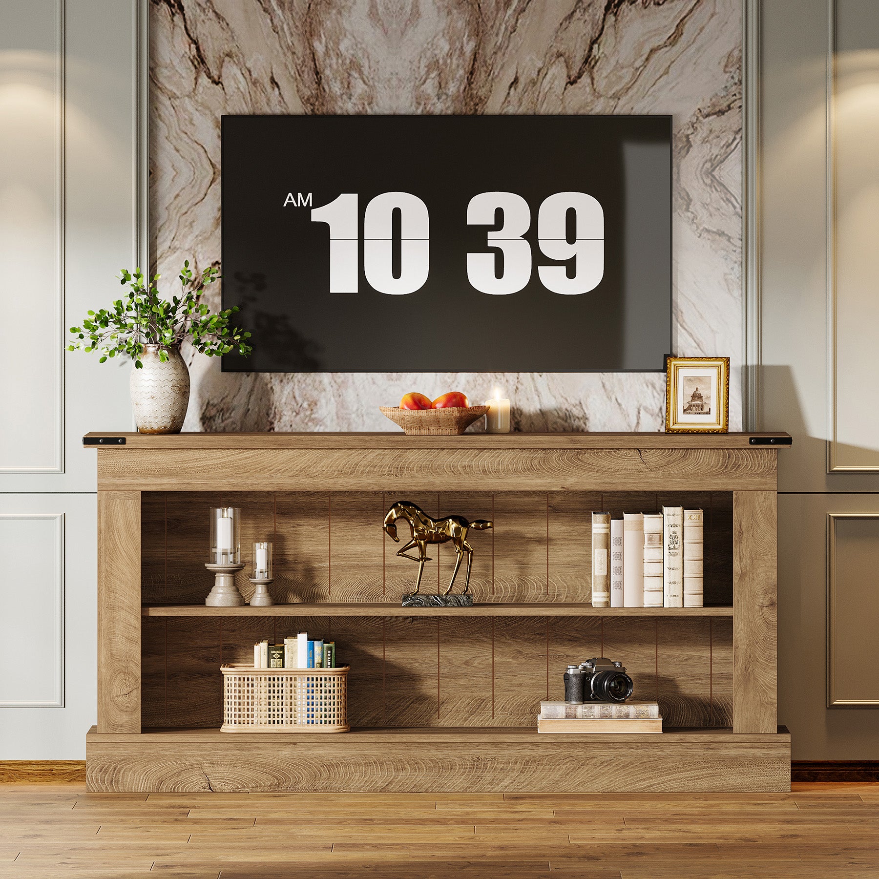 63" Tv Stand, Modern Entertainment Center Media Console For 75" Tv