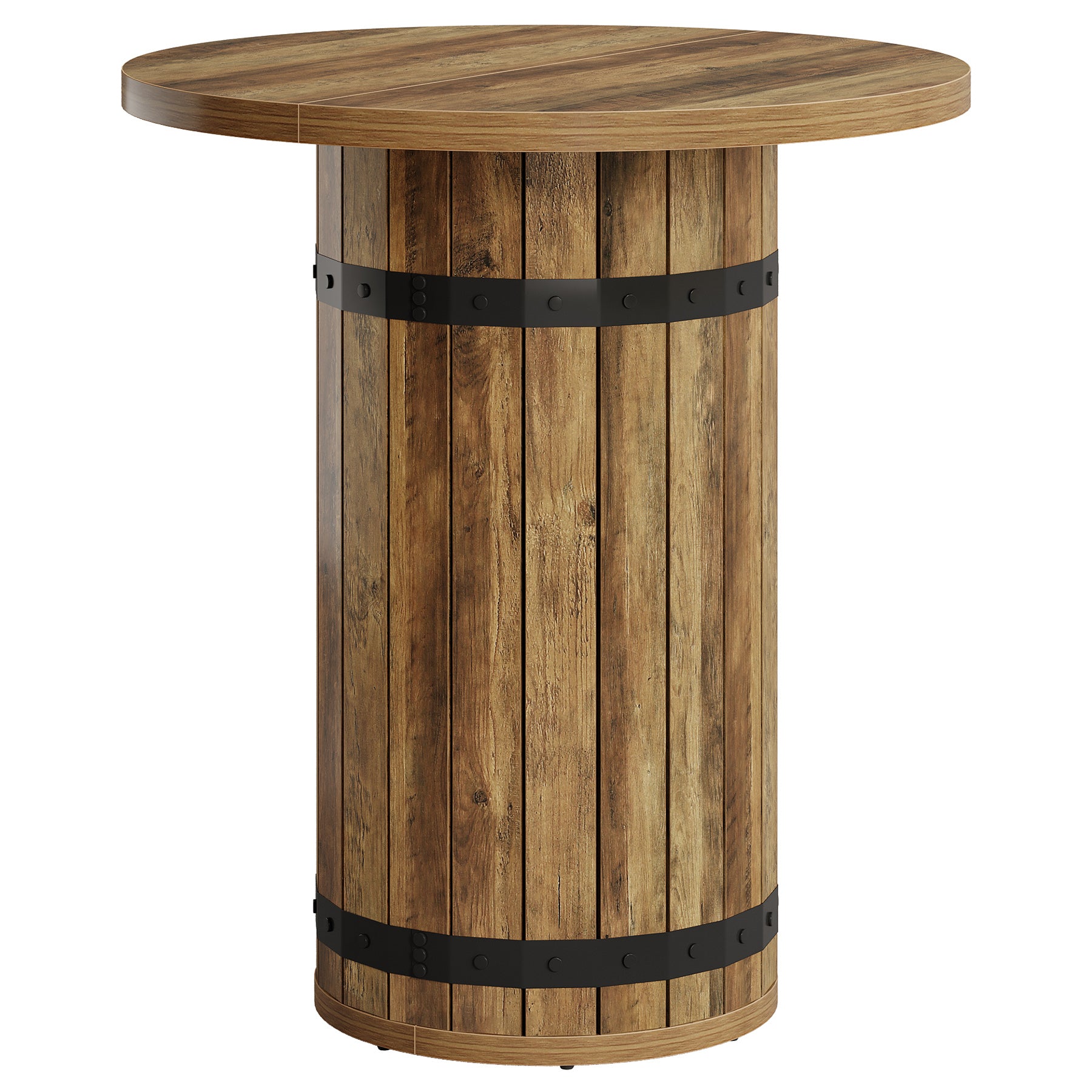 39.4" Bar Table, Round Bistro Pub Table for Kitchen