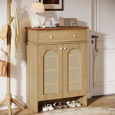 43" Shoe Cabinet with Doors, 6-Tier Shoe Rack Storage Cabinet with Drawer 3