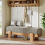 55" Upholstered Entryway Bench, Shoe Bench End of Bed Stool with MDF Frame