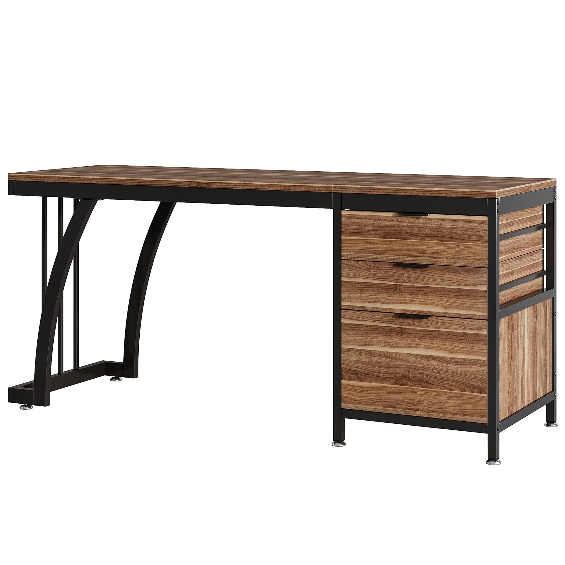 3-Drawer Makeup Vanity Desk, 59" Dressing Table with Reversible Drawers (Only Desk)