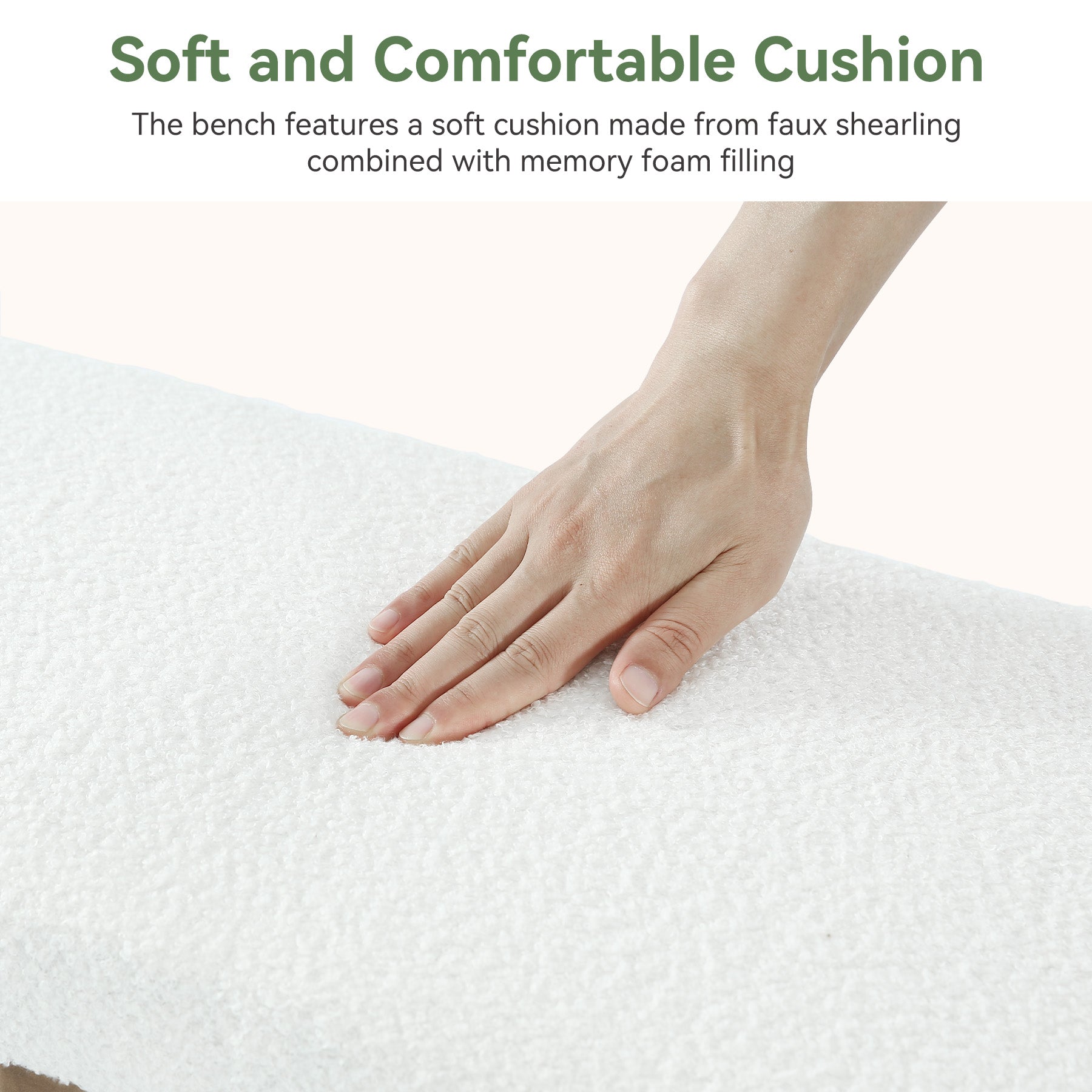 59" Solid Wood Entryway Bench, Modern Upholstered End of Bed Bench