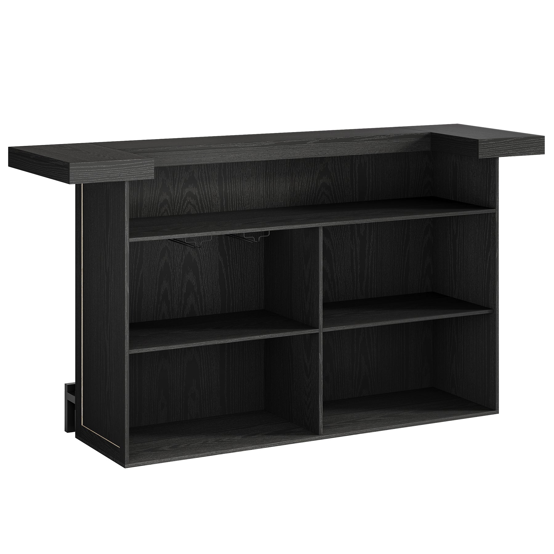 70.9" Bar Table, Modern Liquor Cabinet with 4-Tier Storage Shelves