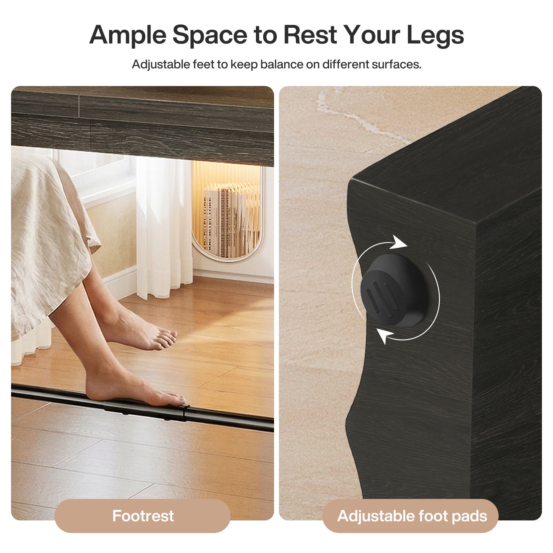 63" Bar Table, Rectangular Counter Height Pub Table with Metal Footrest