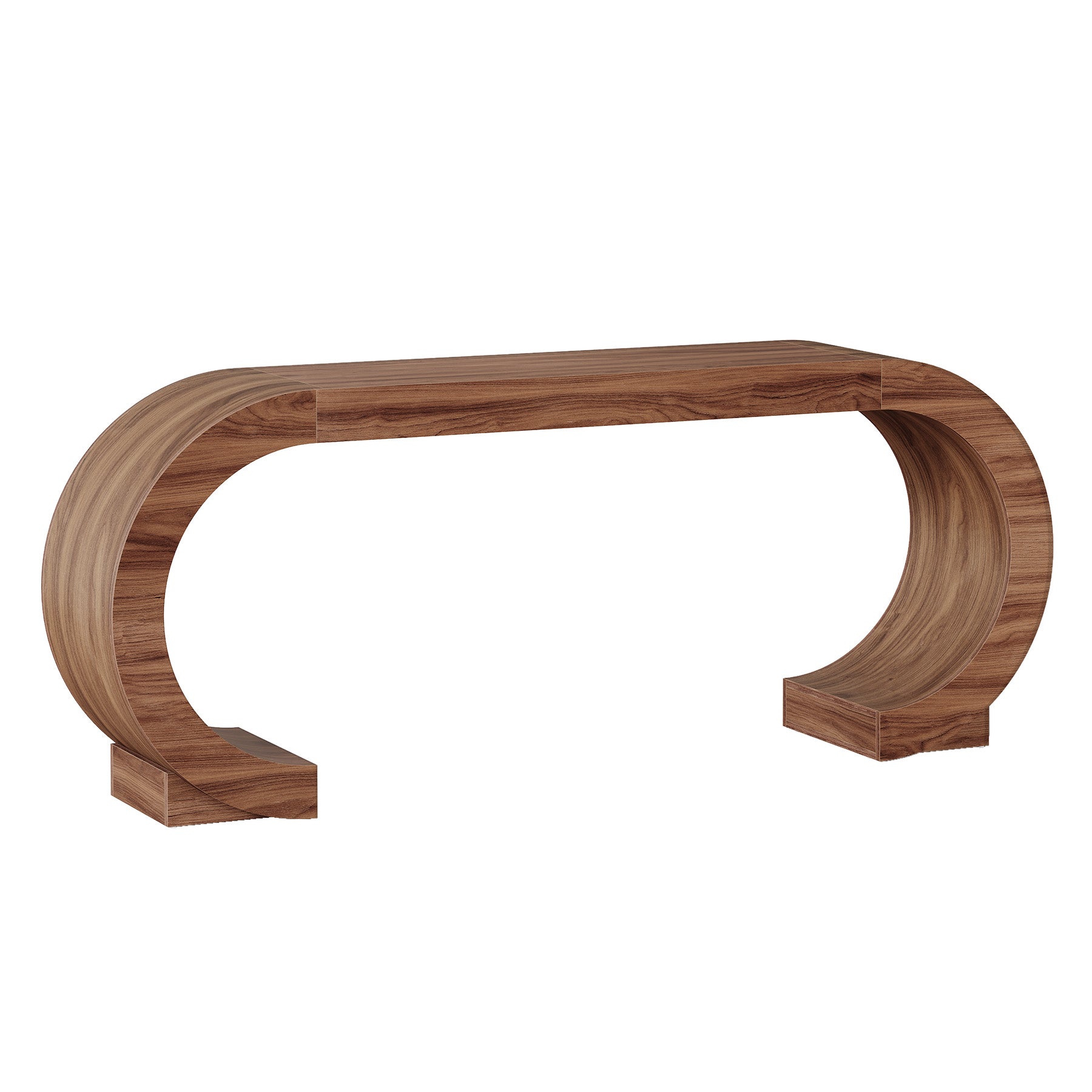 79" Console Table, Arched Entryway Table Sofa Table with Curved Pedestal