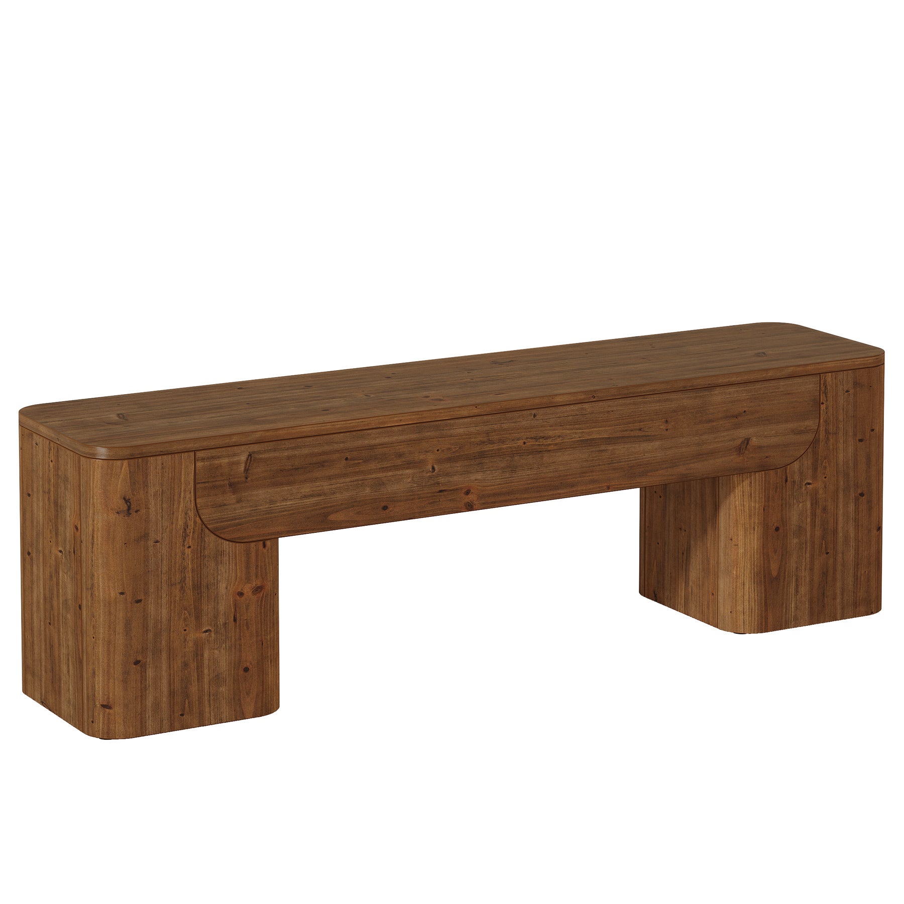 59" Solid Wood TV Stand, Heavy Duty Media TV Console for 55/60/65/75-Inch TVs