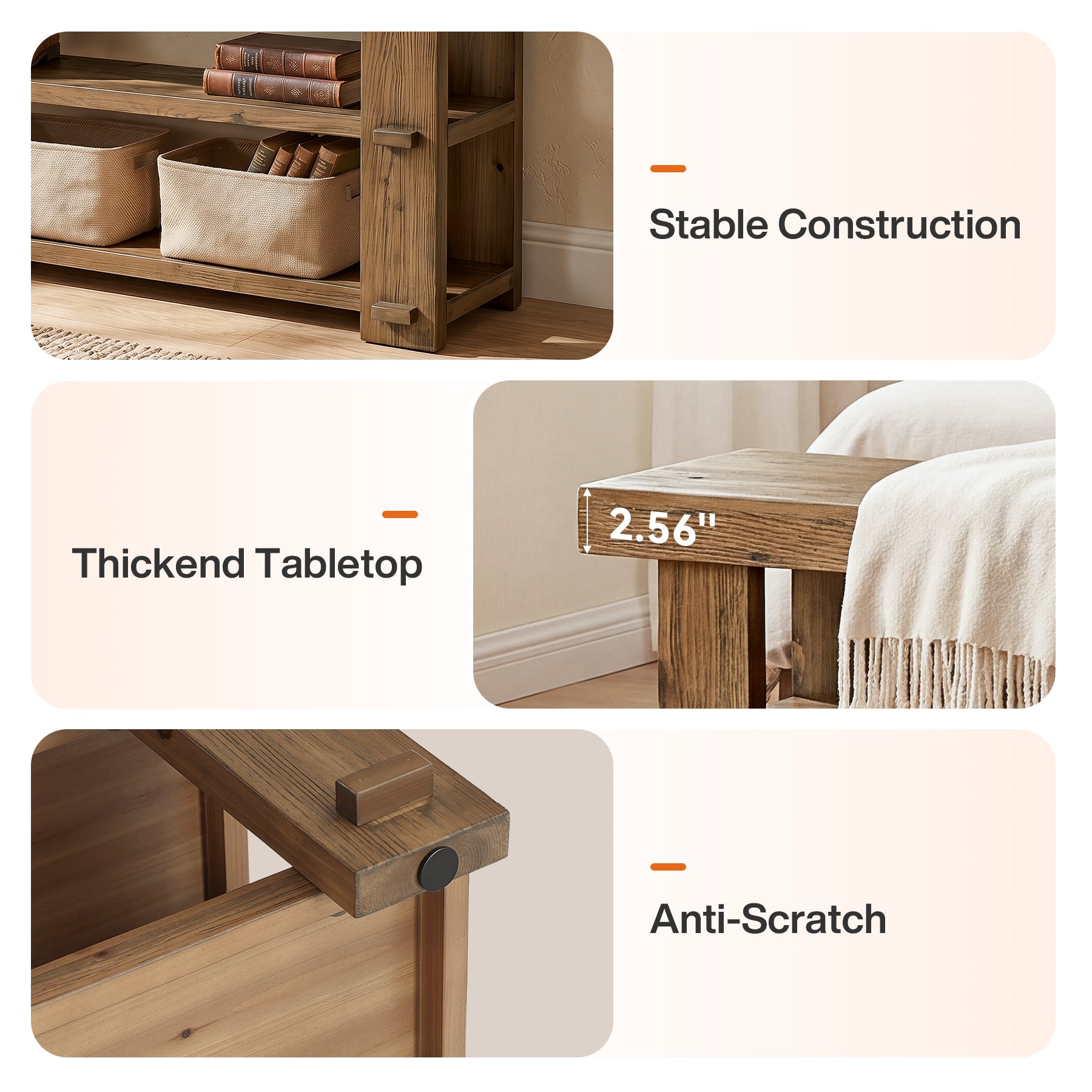 Tribesigns 55-Inch Entryway Bench, 2-Tier Shoe Storage Bench