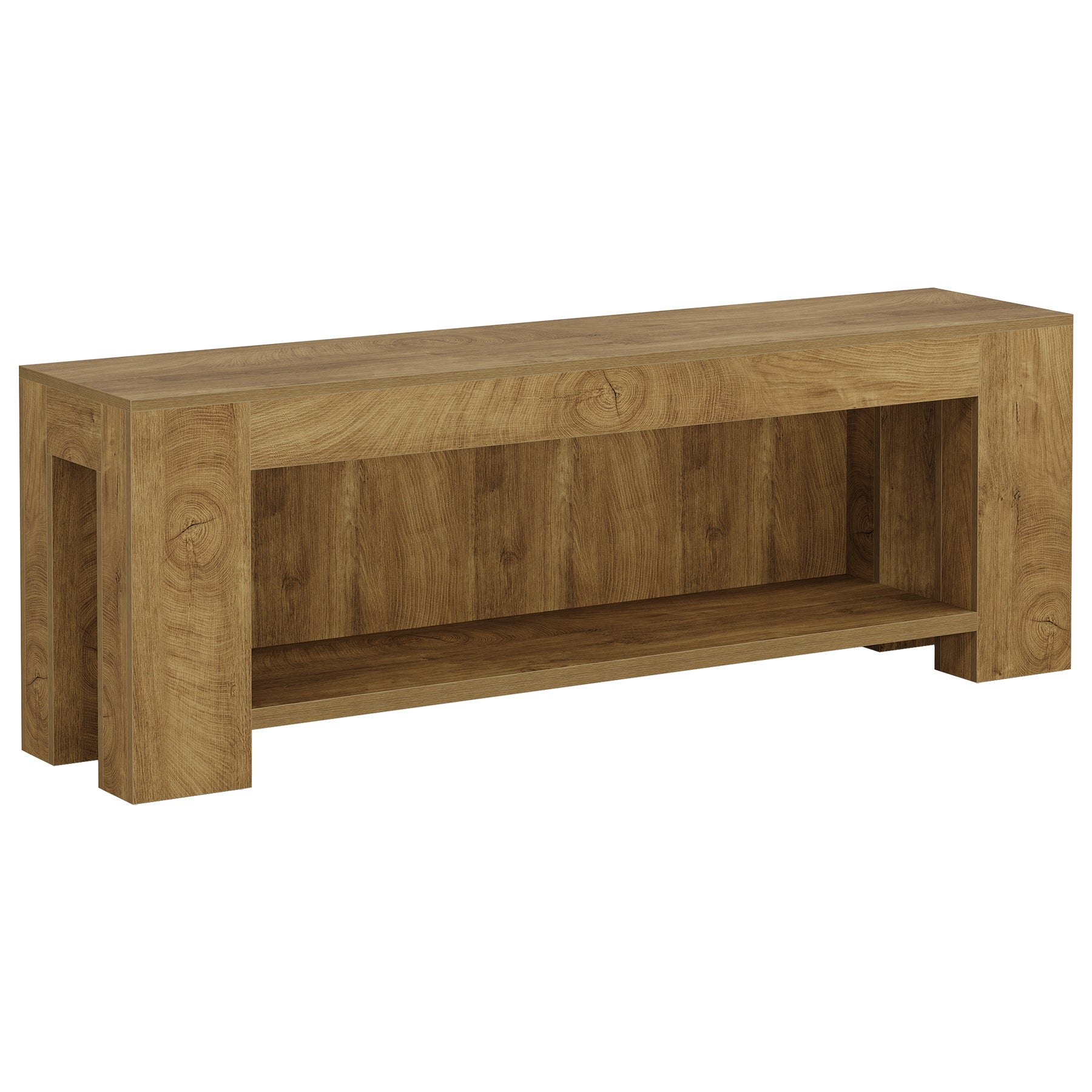 63" TV Stand, Entertainment Center with Open Shelves for Up to 75" TVs