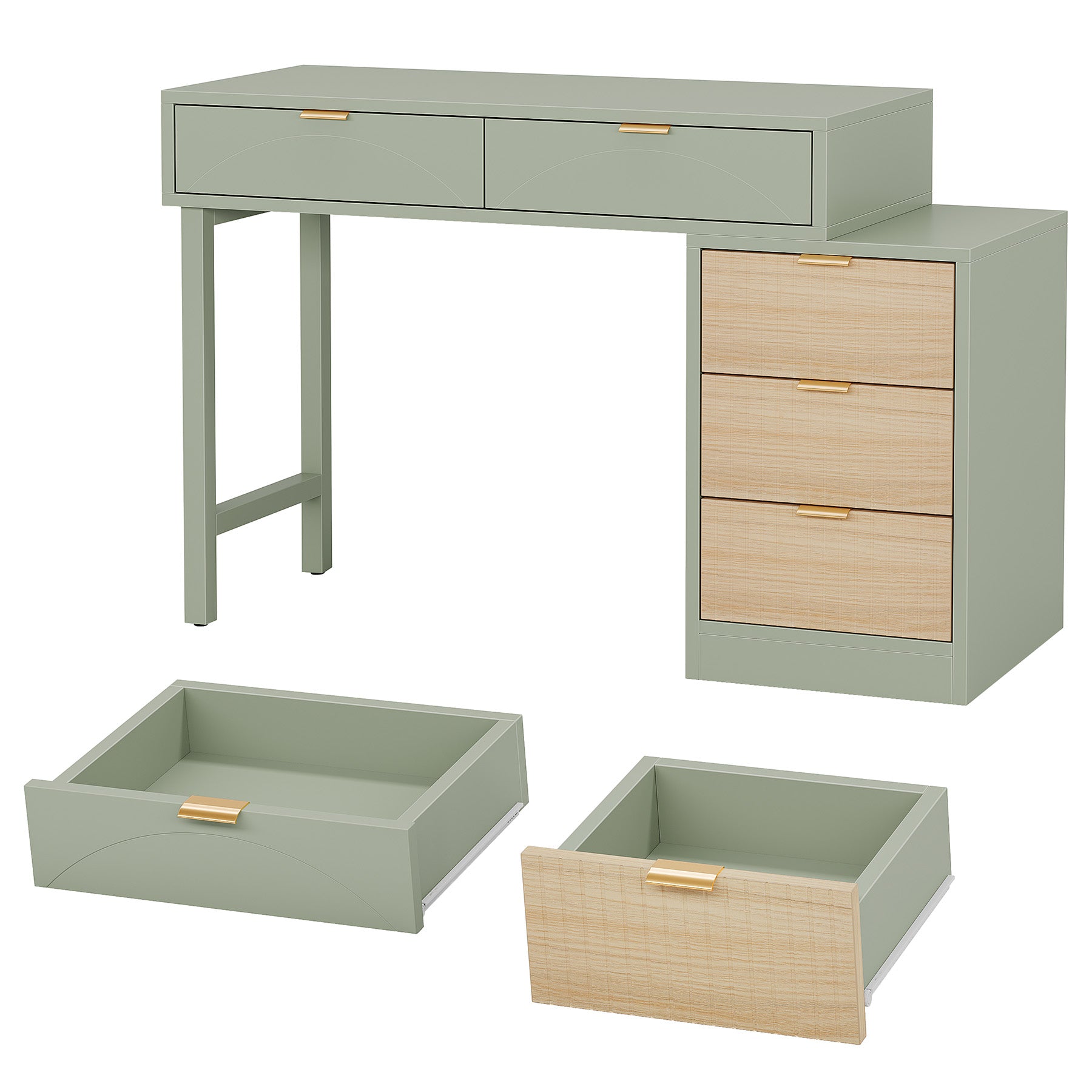 55" Computer Desk, Modern Home Office Desk Study Desk