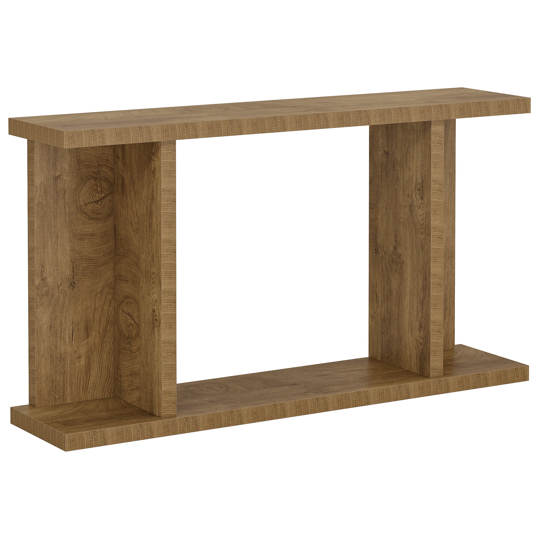 55" Console Table, 2-Tier Farmhouse Entryway Sofa Table Behind Couch