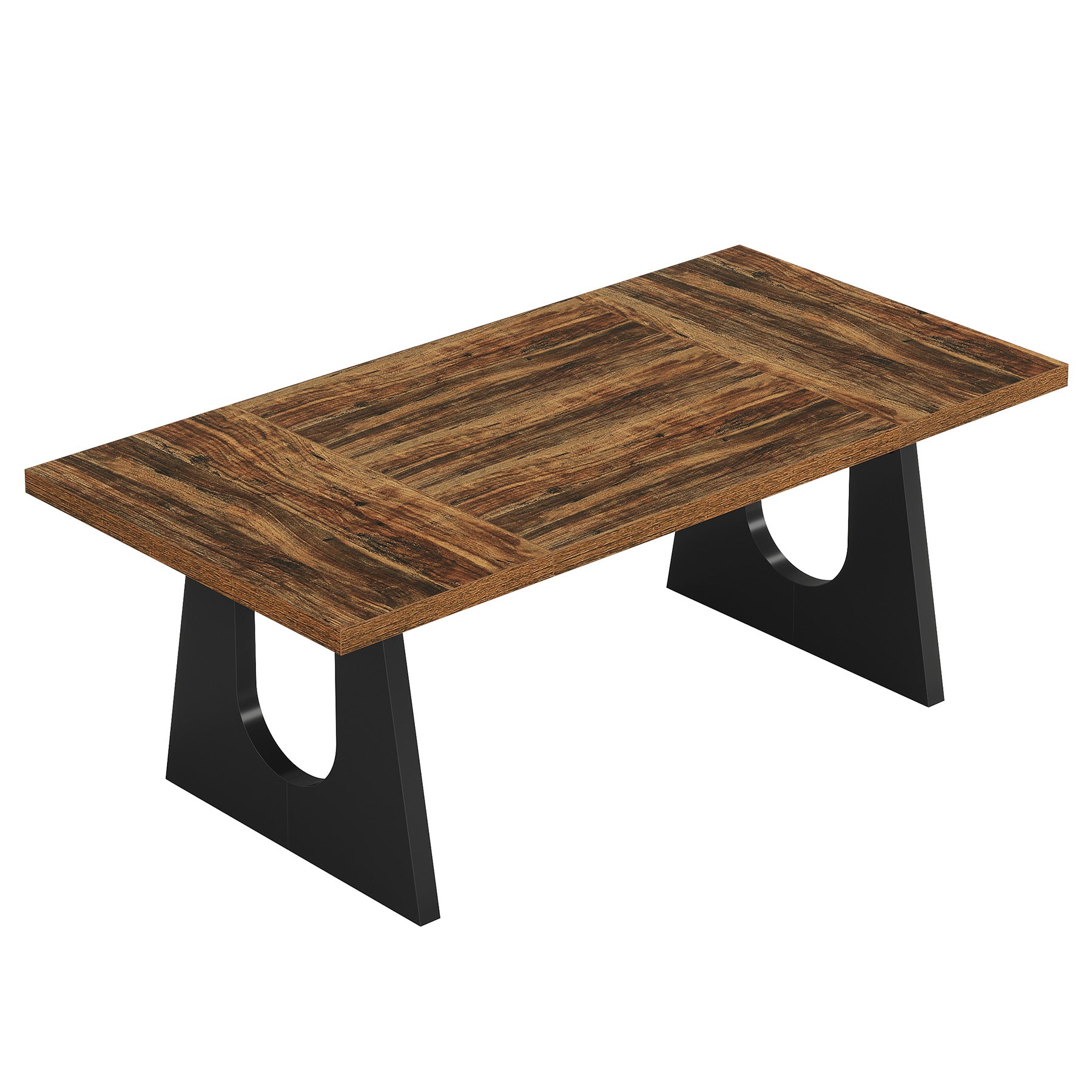 Wood Dining Table, 70" Rectangular Kitchen Table for 6-8 People