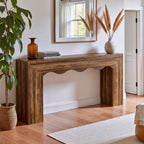 63" Console Table, Wooden Sofa Table Entryway Table with Storage