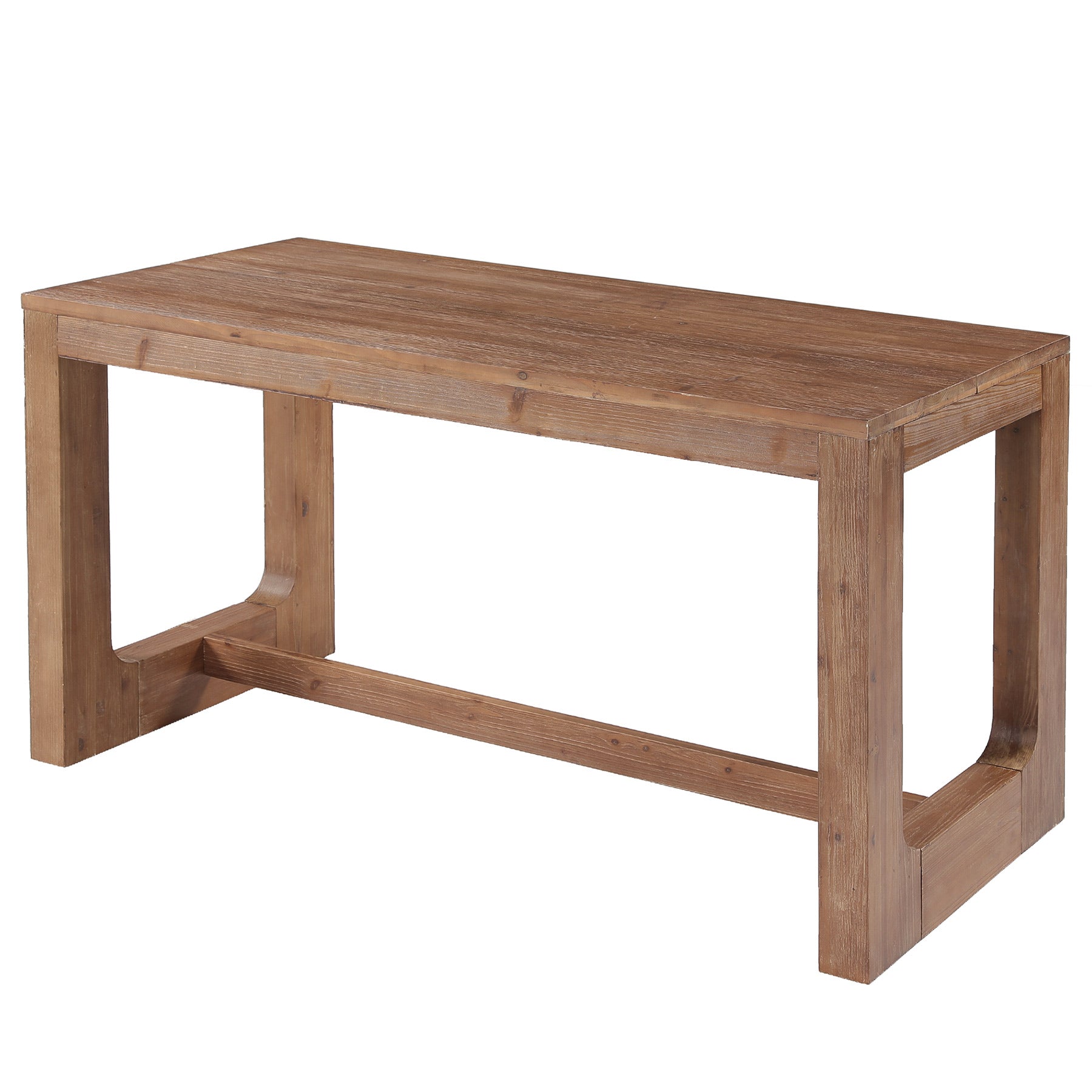 63" Solid Wood Home Bar Table, Counter Height Table with Spacious Tabletop