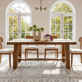 63" Solid Wood Dining Table, Rectangular Kitchen Table for 4-6 People 3