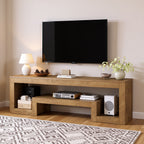 63" Center TV Stand, Vintage Entertainment Center Media Console Stand