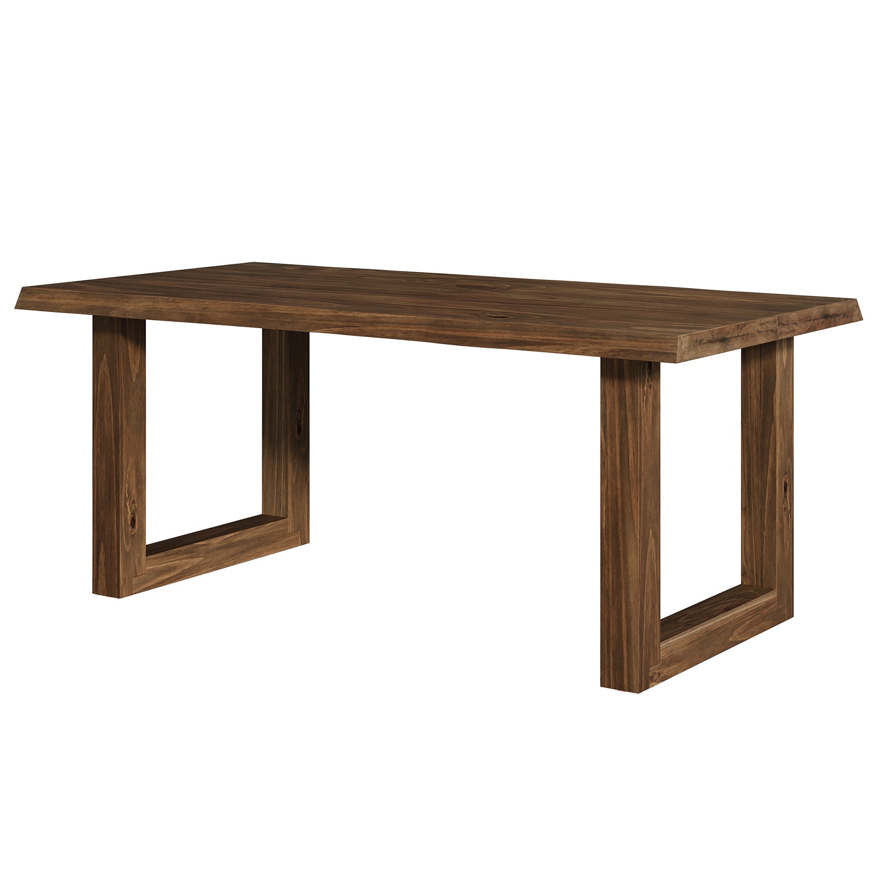 63" Solid Wood Dining Table, Farmhouse Kitchen Table for 4-6 People