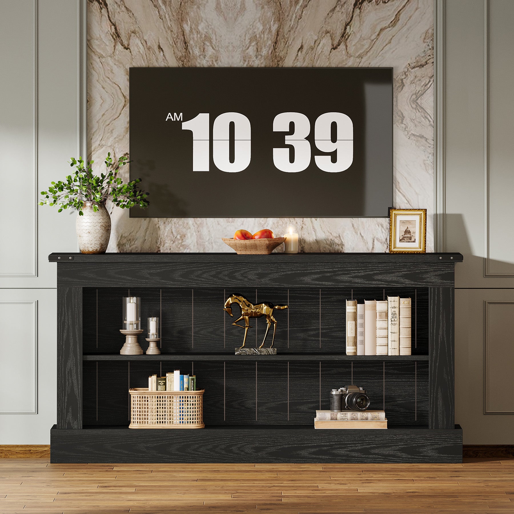 63" Tv Stand, Modern Entertainment Center Media Console For 75" Tv