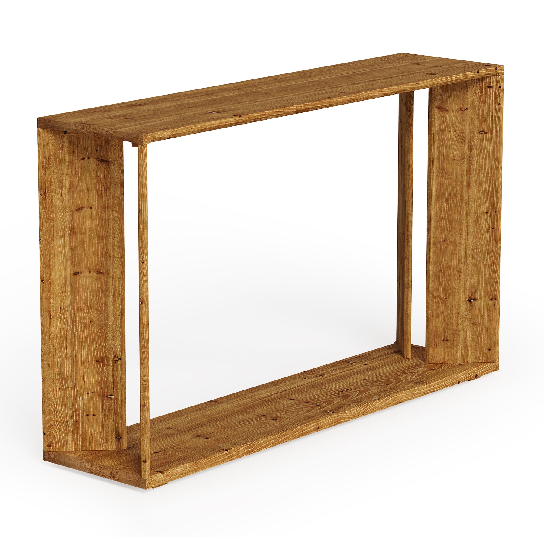 2-Tier Solid Wood Console Table, 55" Farmhouse Entryway Table for Foyer