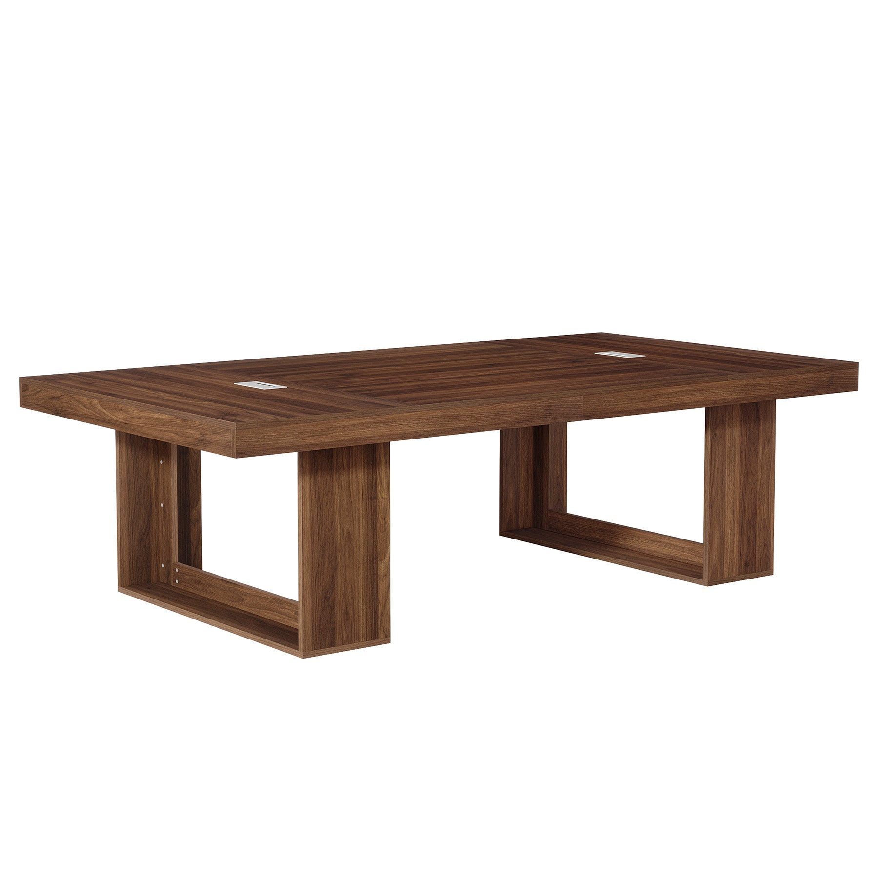 8FT Conference Table, 94.5" Meeting Table with 2 Cable Grommet  for 8-10