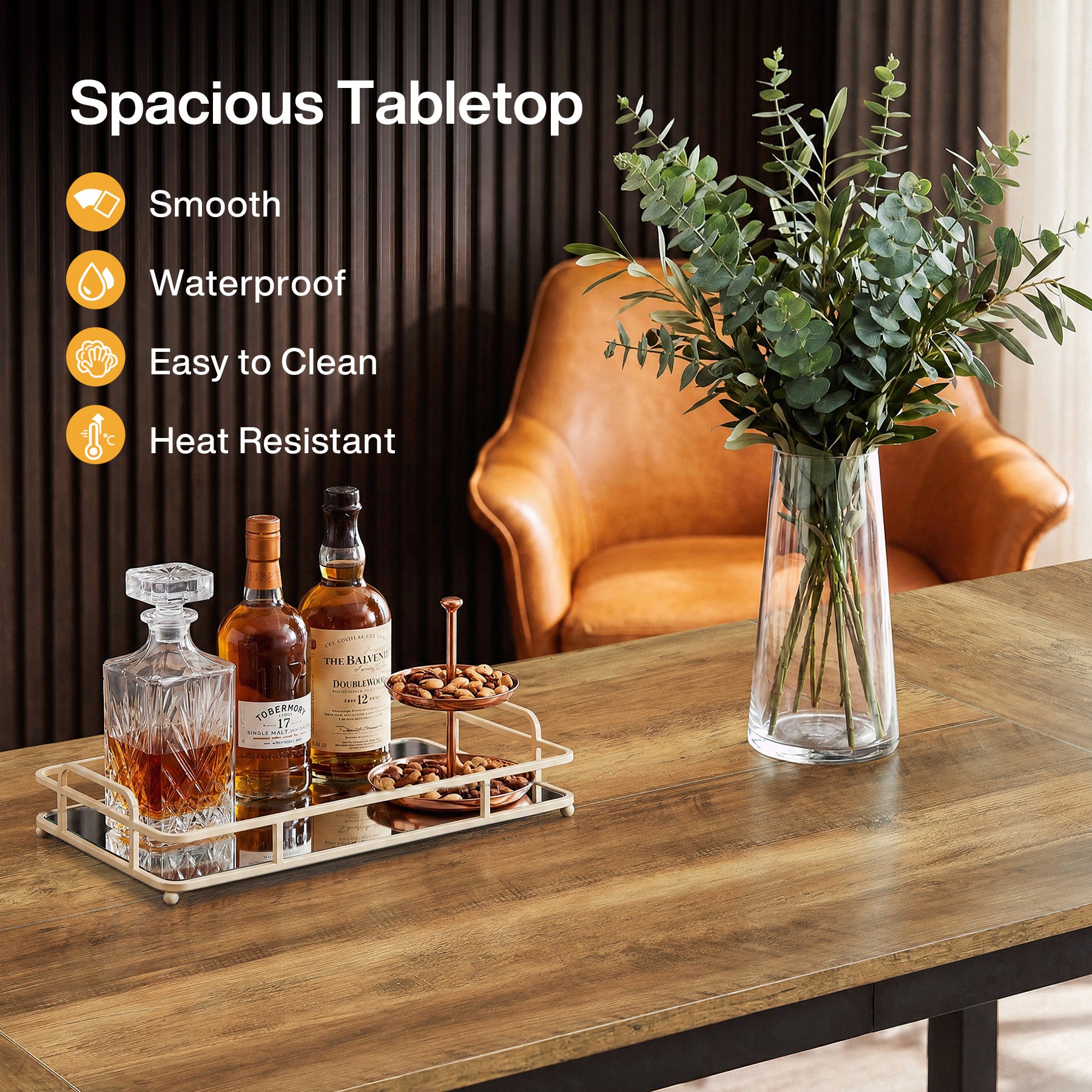 70.9" Long Industrial Bar Table, Rectangular Counter Height Pub Table for Kitchen Home Bar