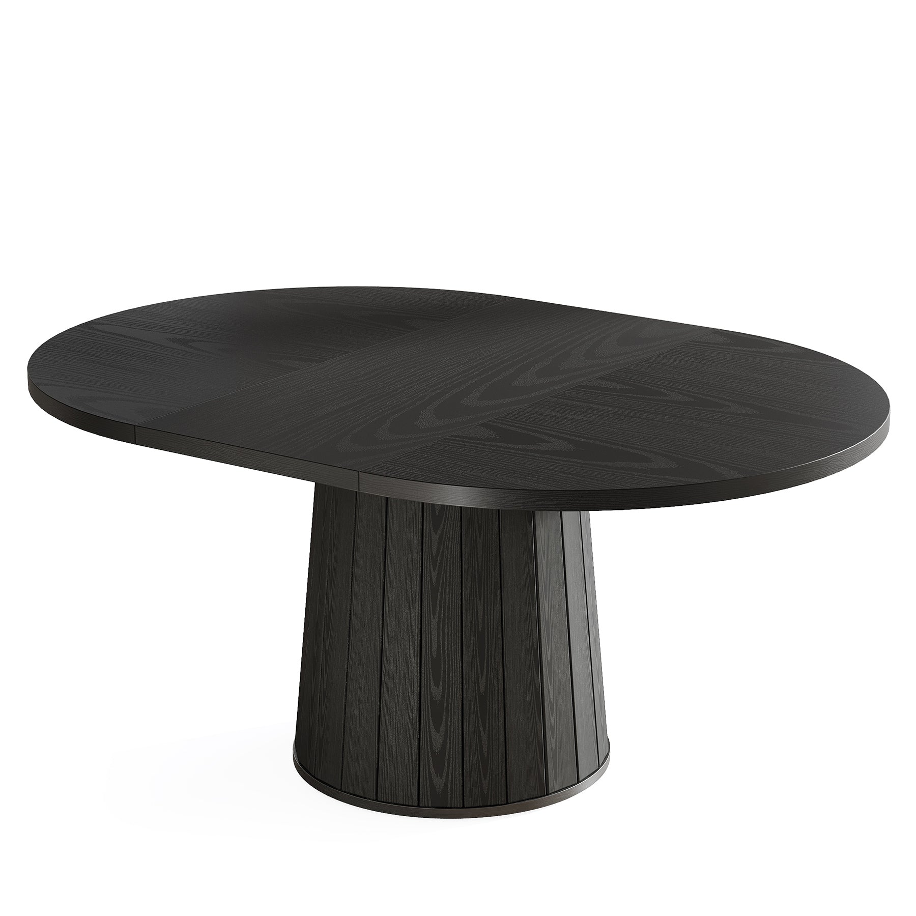 55" Dining Table, Wood Oval Kitchen Dinner Table