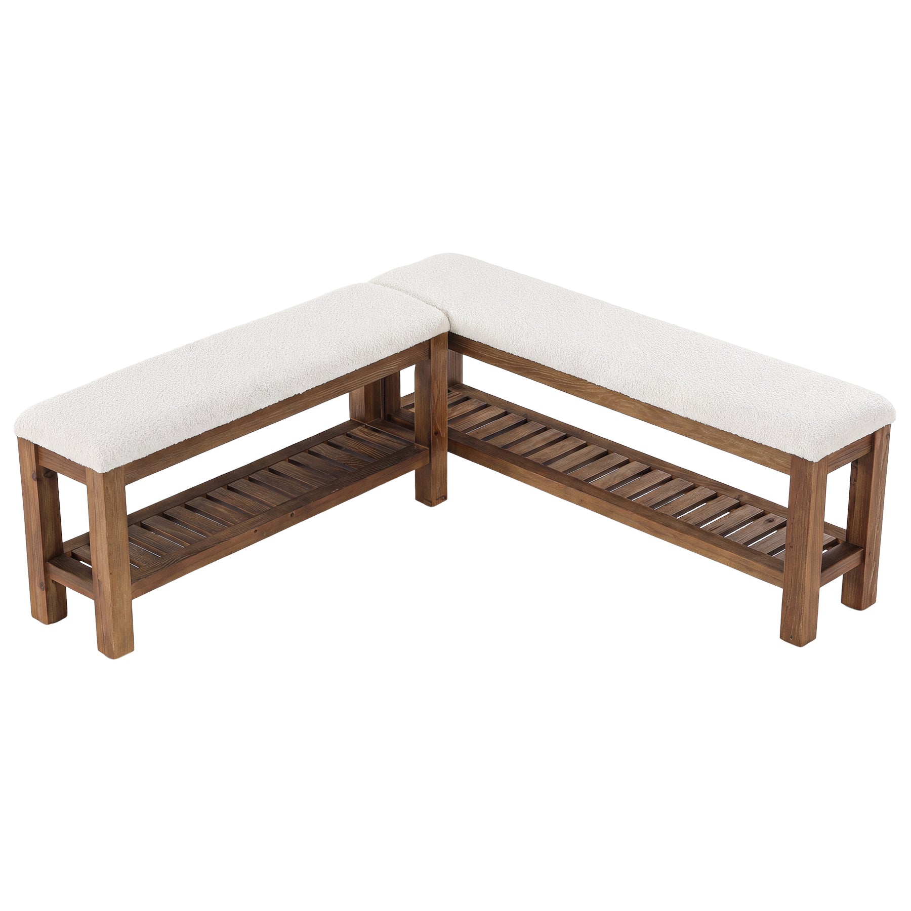 Solid Wood Entryway Bench Set, 55