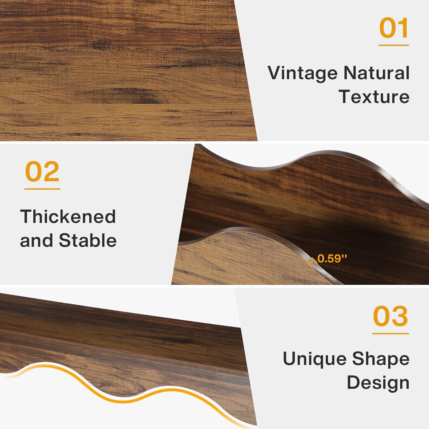 63 Inch Farmhouse Console Table with Storage, Narrow Sofa Table for Living Room and Entryway