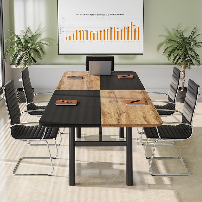 Tribesigns Conference Table, 6FT Boardroom Desk Seminar Table for 6 to 8 People Tribesigns