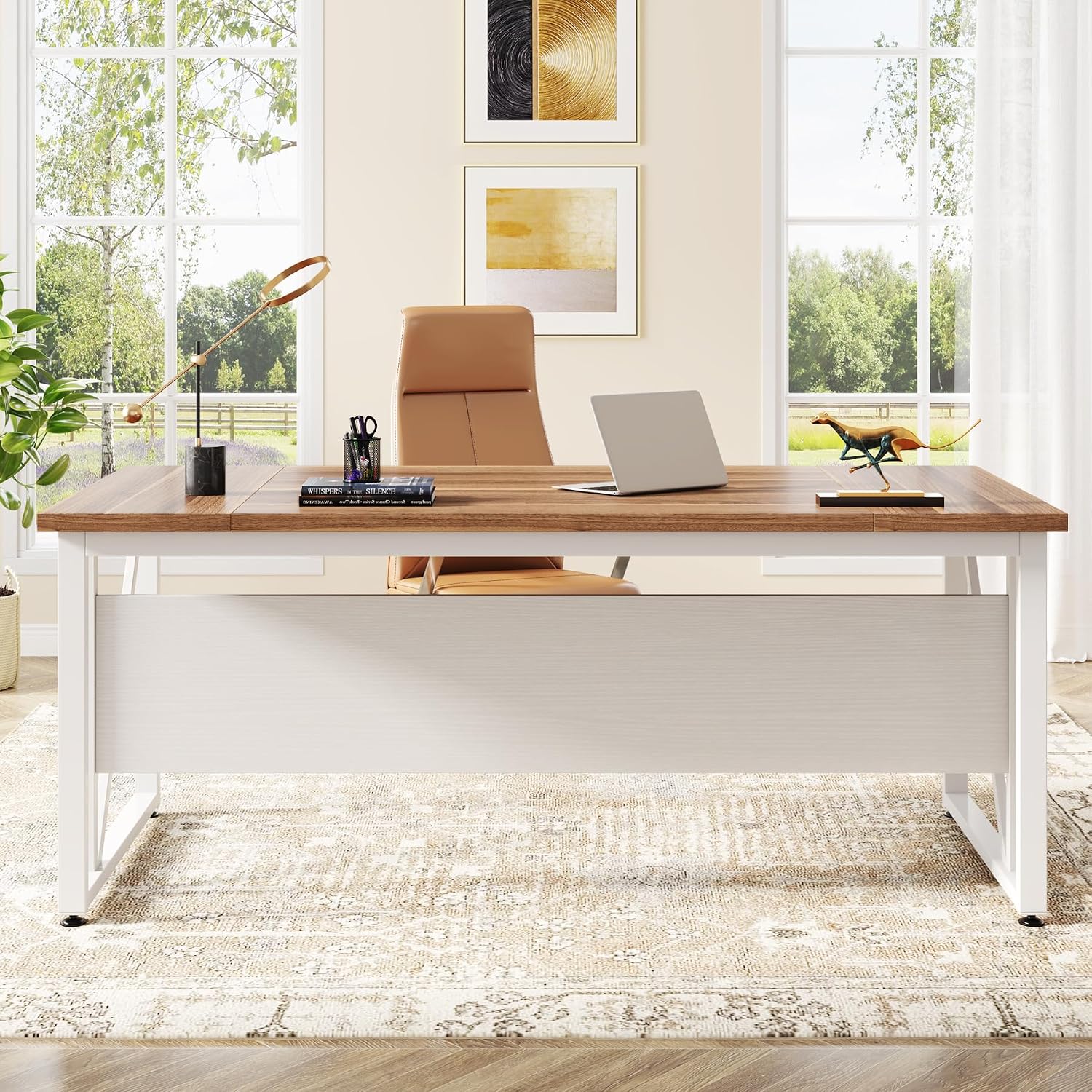 63" Modern Computer Desk, Home Office Desk Writing Table