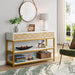Console Table, Modern Sofa Table with 2 Drawers & Storage Shelves Tribesigns
