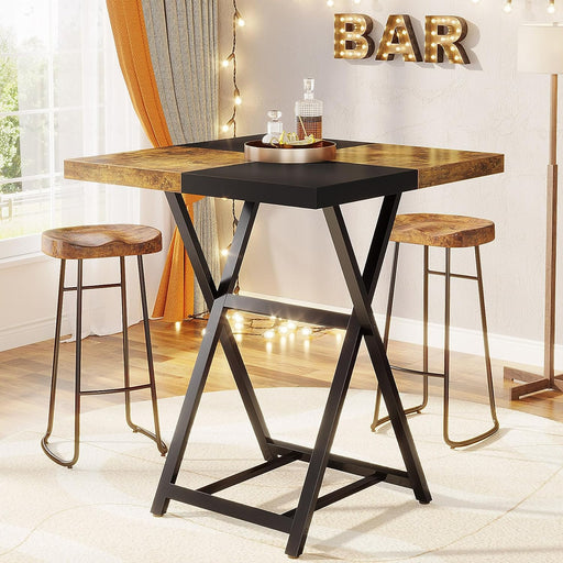 42” H Bar Table, Square Pub Table Dining Table for 2-4 People(Chairs not Included) Tribesigns