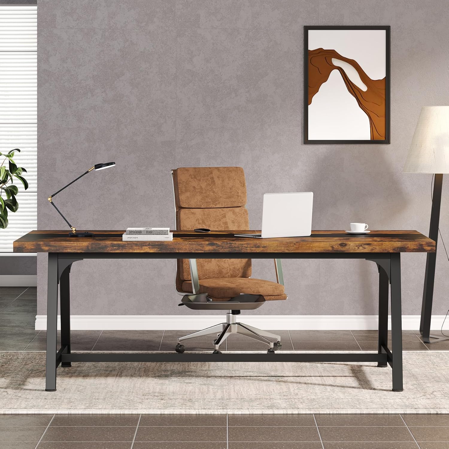 6FT Modern Executive Desk, 70.8” Large Conference & Computer Table for Meetings