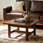 31" Square Coffee Table, Wooden Farmhouse Center Table with Sturdy Legs 3