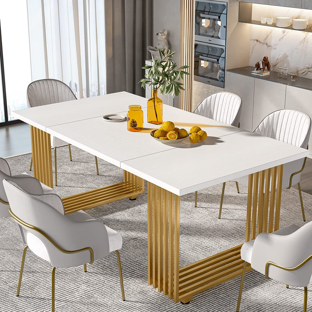 Tribesigns Dining Table, 70.8" Modern Kitchen Table for 6-8 People ...