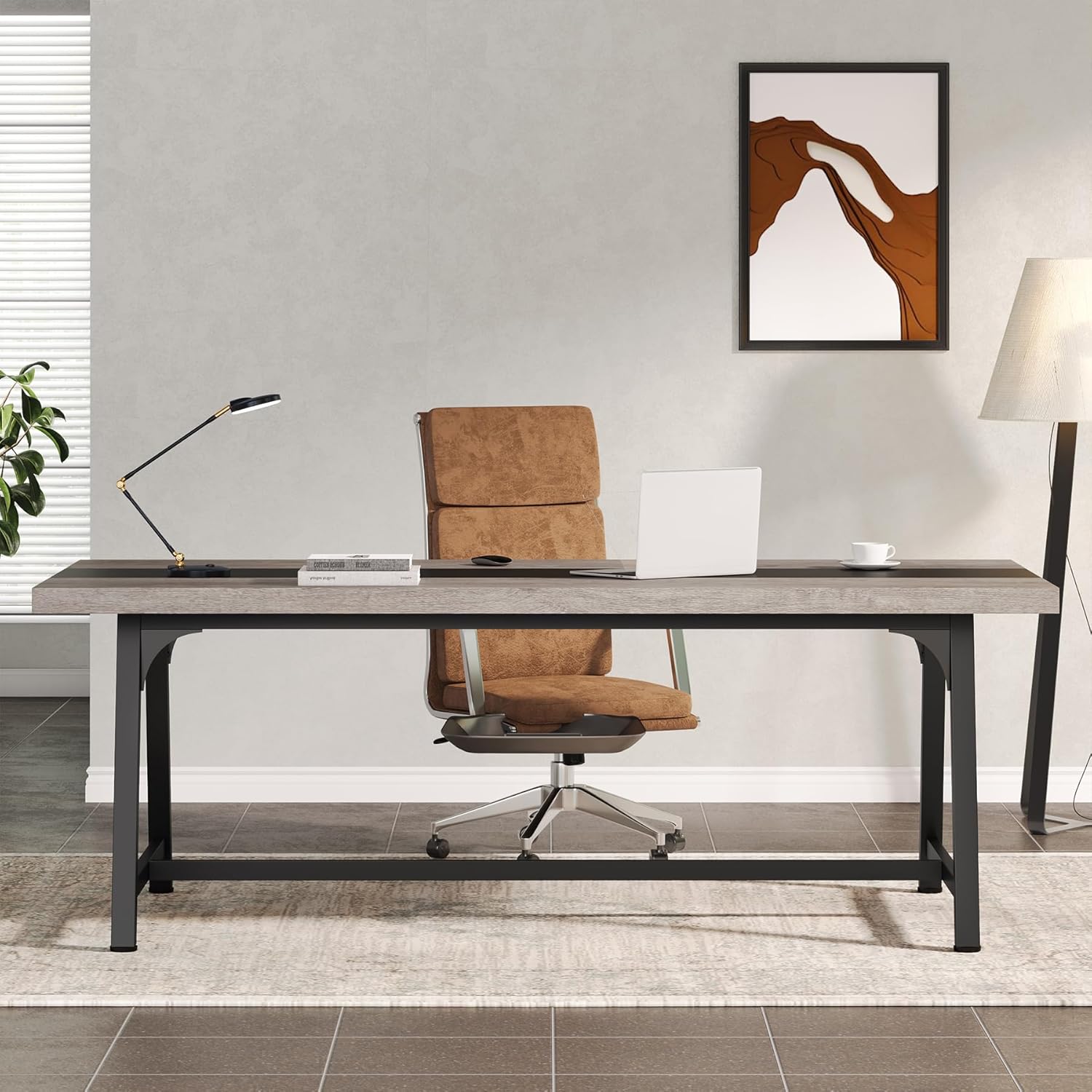 6FT Modern Executive Desk, 70.8” Large Conference & Computer Table for Meetings