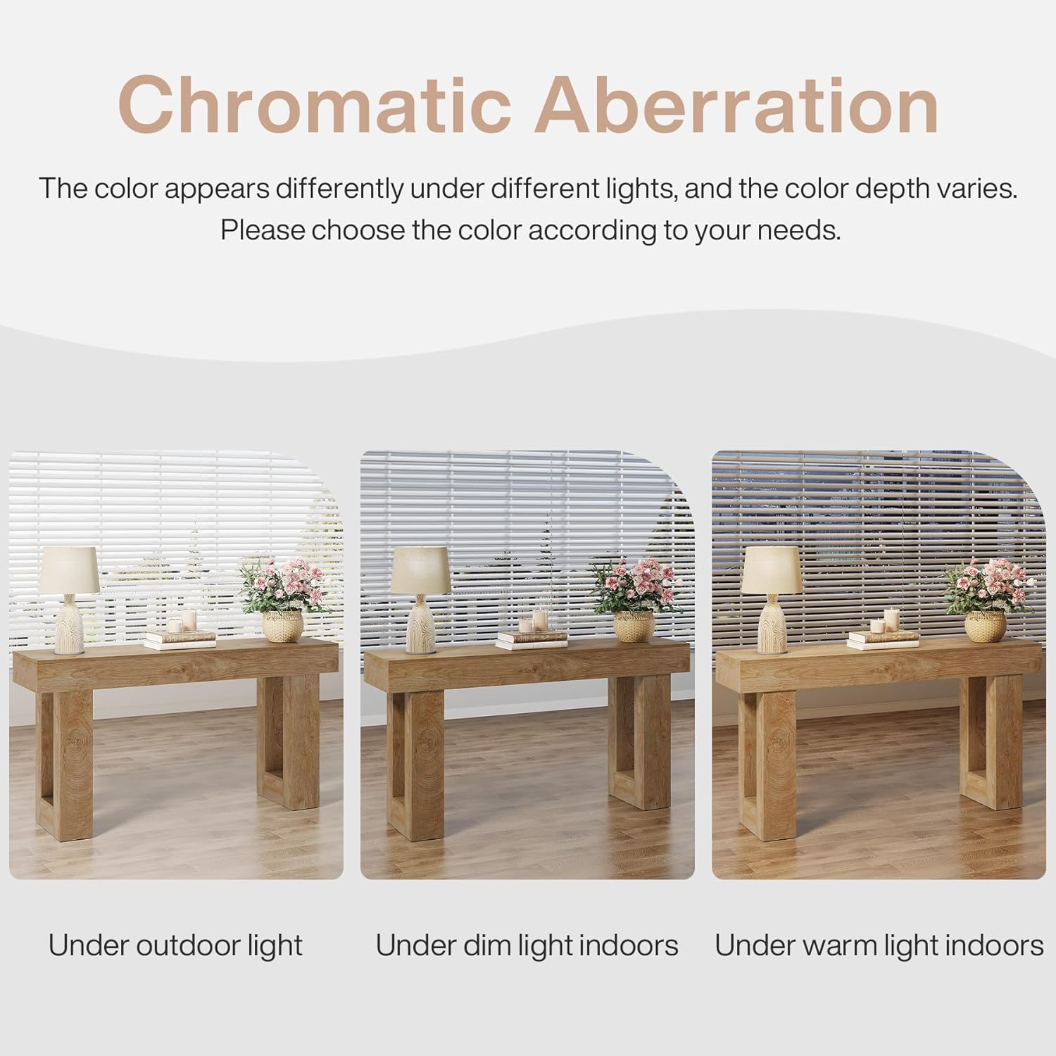 Wooden Sofa Table, 63-Inch Console Table For Entryway