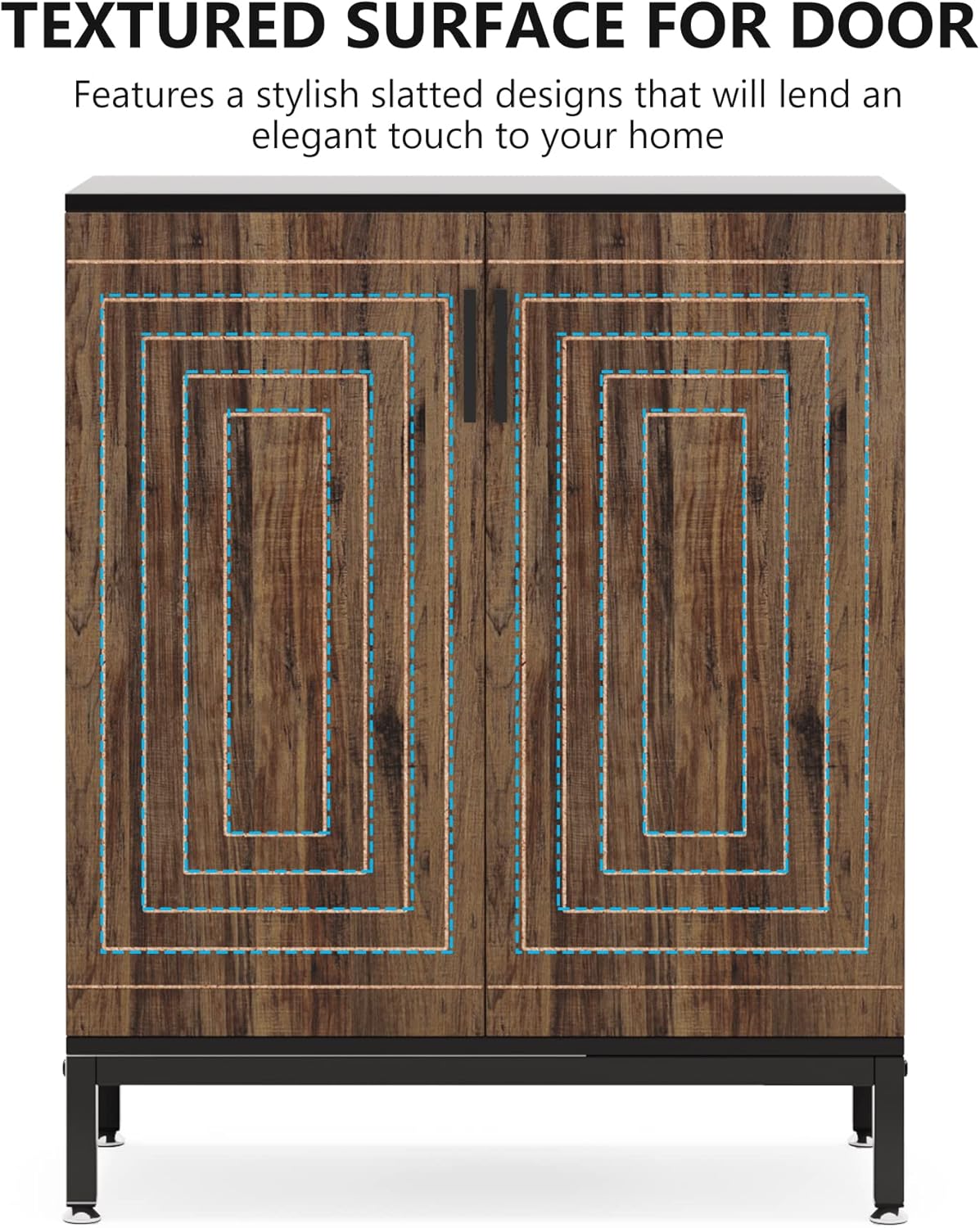 31.49" Shoe Cabinet with Doors for 20 Pairs, 5 Tier Modern Freestanding Shoe Storage Organizer