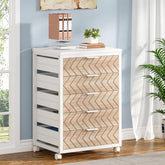Mobile Storage Cabinet#Color_Beige & White 3