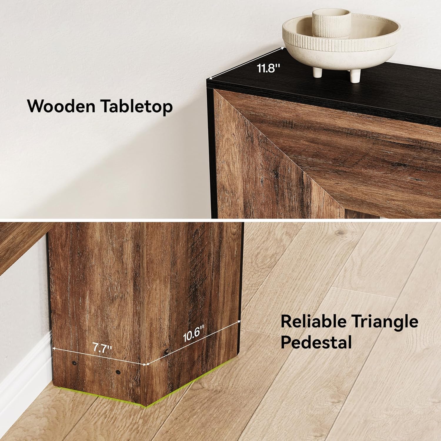 63" Extra Long Console Table for Entryway, Modern Wooden Sofa Table for Living Room