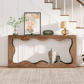 63" Console Table, Farmhouse Entryway Table Couch Table Behind Sofa 3