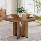 39" Round Dining Table, Farmhouse Kitchen Table for 4 People