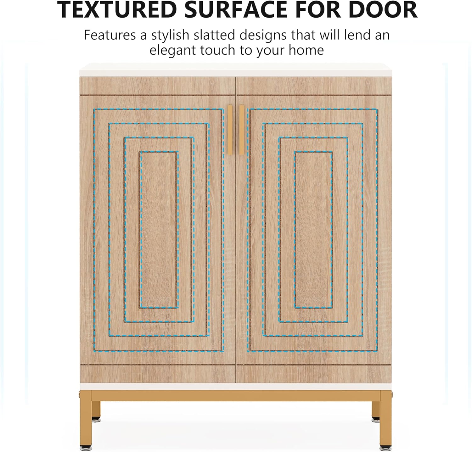 31.49" Shoe Cabinet with Doors for 20 Pairs, 5 Tier Modern Freestanding Shoe Storage Organizer