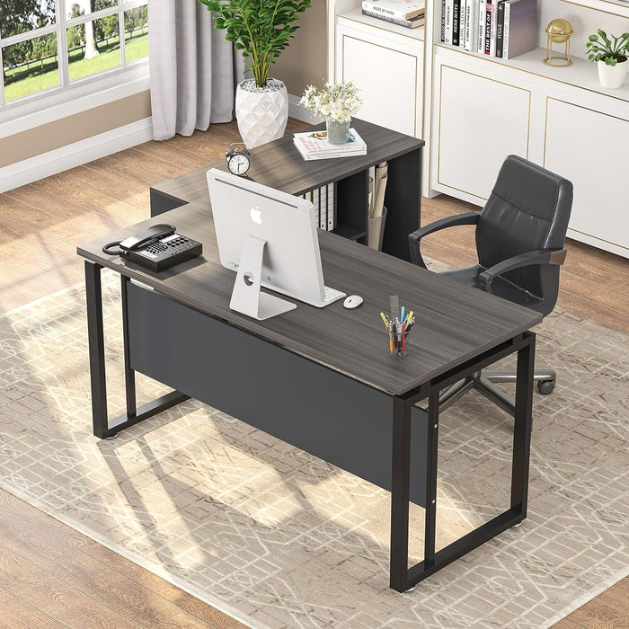 Tribesigns 55'' L-Shaped Executive Desk with 39