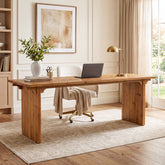 Solid Wood Executive Desk, 70.9" Computer Desk with Panel Legs for Home Office 3