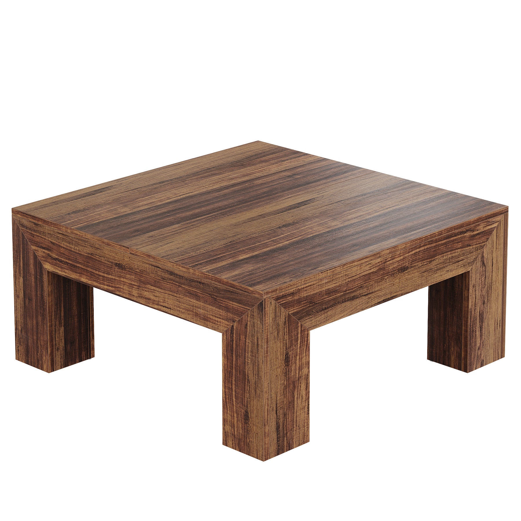 Square Coffee Table, 39.37"  Center Tea Accent Table with Sturdy Legs