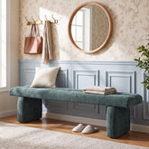 63" Upholstered Entryway Bench, Modern Shoe Bench End-of-Bed Bench for 2-3 3